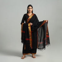 Black - Cotton Dharwad Kurta Set with Palazzo & Dupatta 12