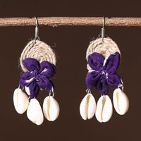 Handcrafted Jute Phool Kali Shell Earrings 44