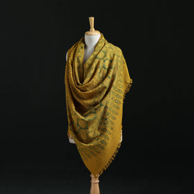 Ajrakh Hand Block Print Natural Dyed Handwoven Acrylic Wool Shawl 11