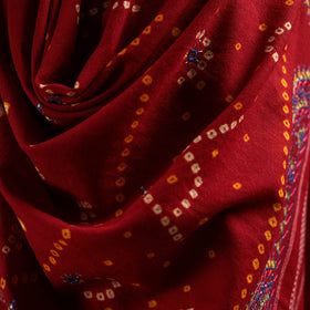 Kutch Bandhani Handwoven Neran Hand Embroidery Merino Wool Shawl 56