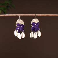 Handcrafted Jute Phool Kali Shell Earrings 44