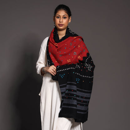 bandhani woolen shawl 