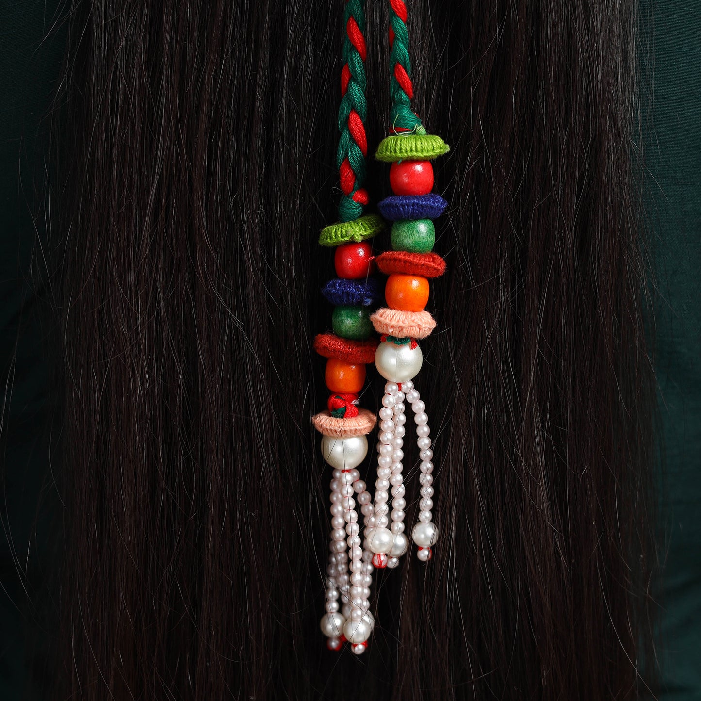 Thread Braided & Shell Work Hair Parandi 46