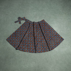 Bagru Hand Block Print Natural Dyed Cotton Wrap Around Skirt 33