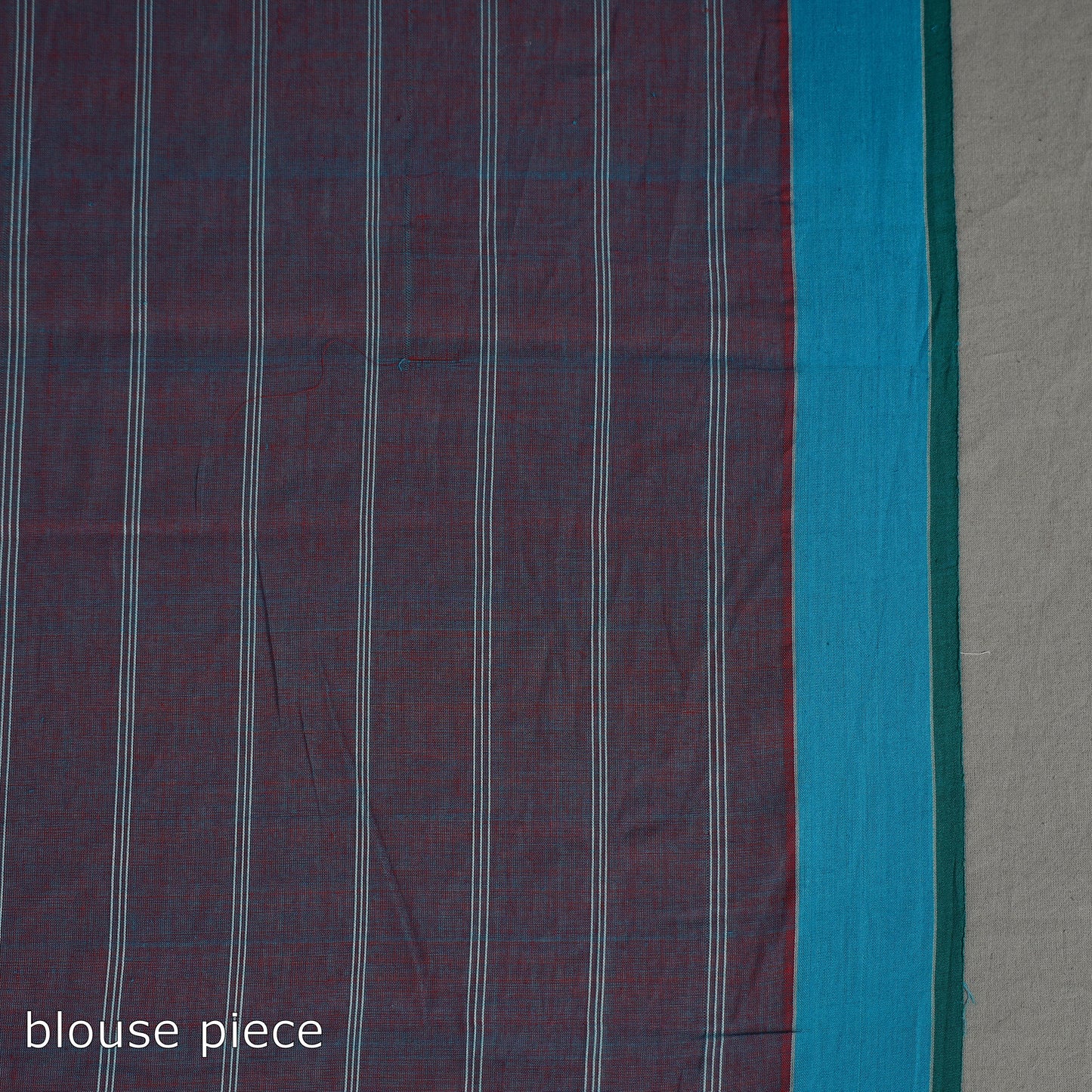 Red - Checks Cotton Handloom Saree 01