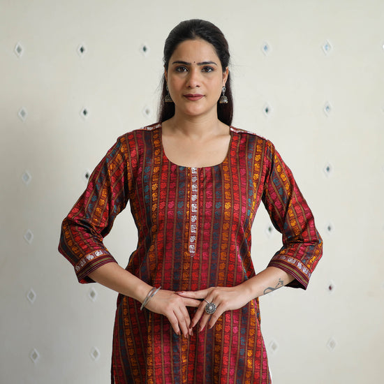 Multicolor - Traditional Cotton Khun Straight Kurta for Women 05