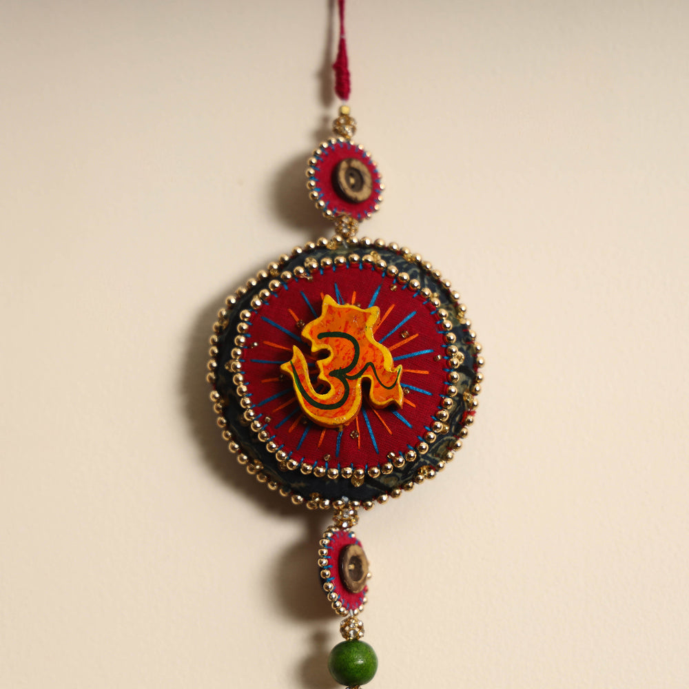 Om - Handmade Felt & Beadwork Wall Hanging