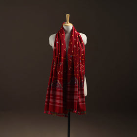 Kutch Bandhani Handwoven Neran Hand Embroidery Merino Wool Shawl 56