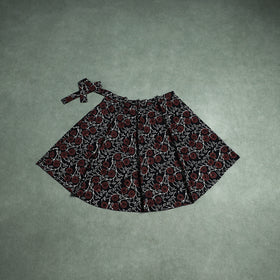 Bagru Hand Block Print Natural Dyed Cotton Wrap Around Skirt 34