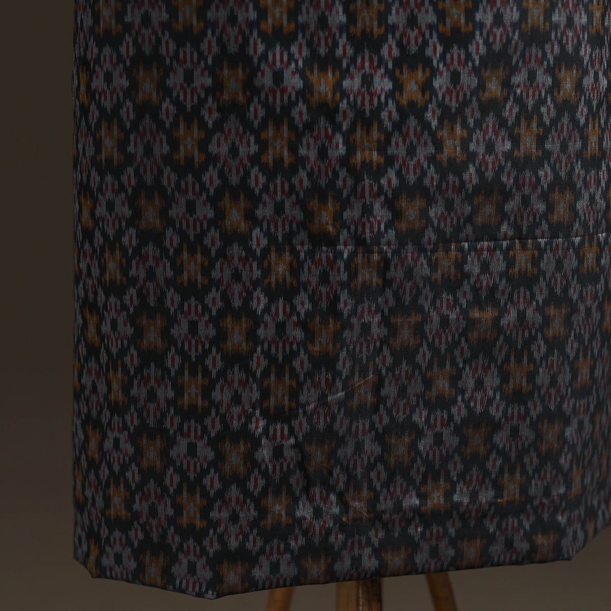 Pochampally Ikat Handloom Sico Unstitched Dress Material: Kurta with Mulberry Silk Dupatta 29
