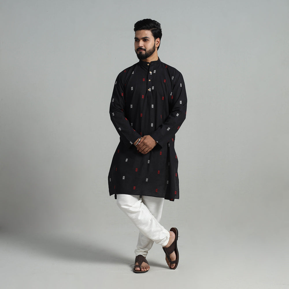 Cotton Long Jacquard Kurta for Men 15