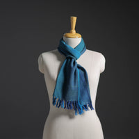 Blue - Kumaun Handwoven Pure Merino Wool Scarf 245