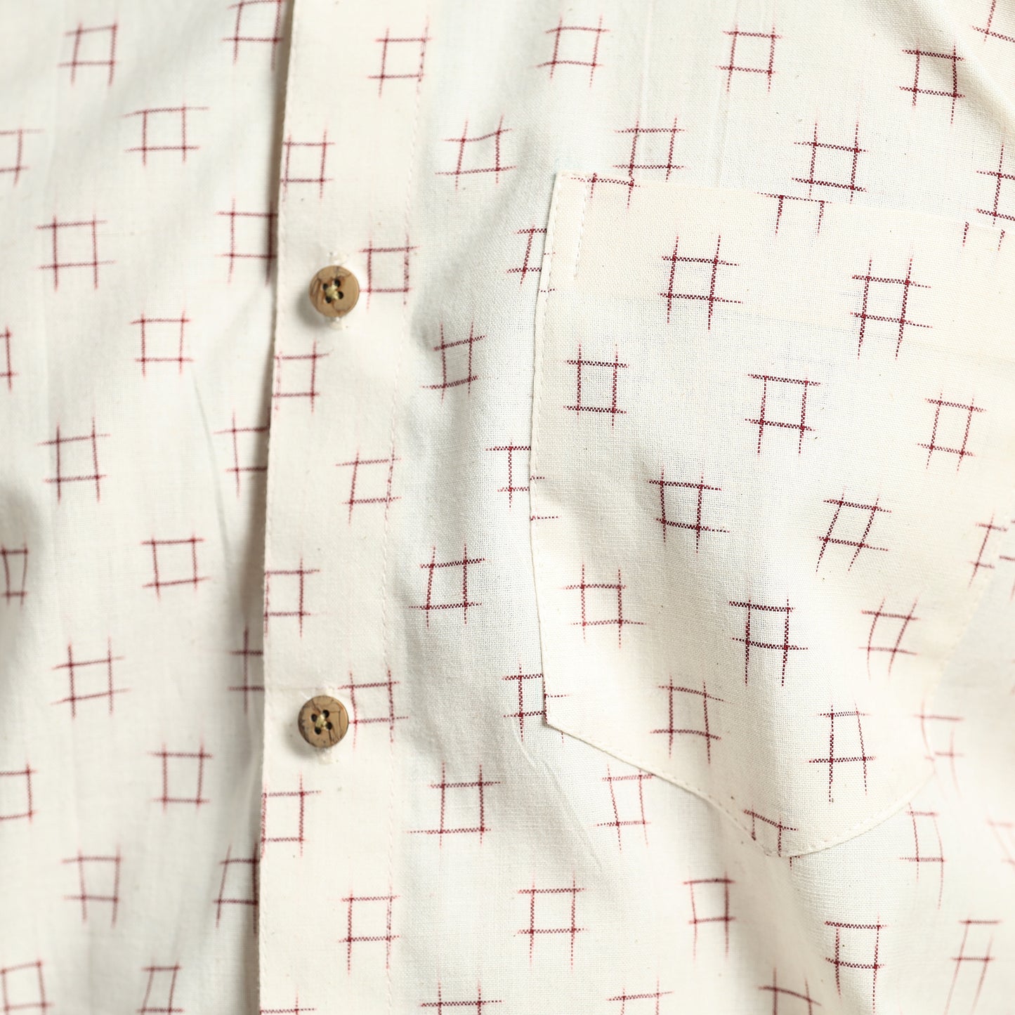 pochampally ikat cotton shirt 