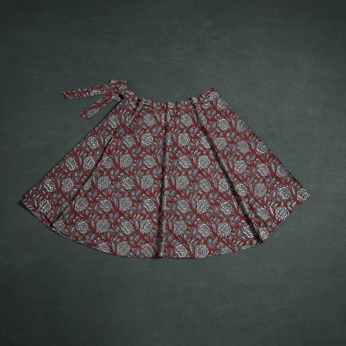 Bagru Hand Block Print Cotton Wrap Around Skirt 08