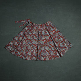 Bagru Hand Block Print Cotton Wrap Around Skirt 08