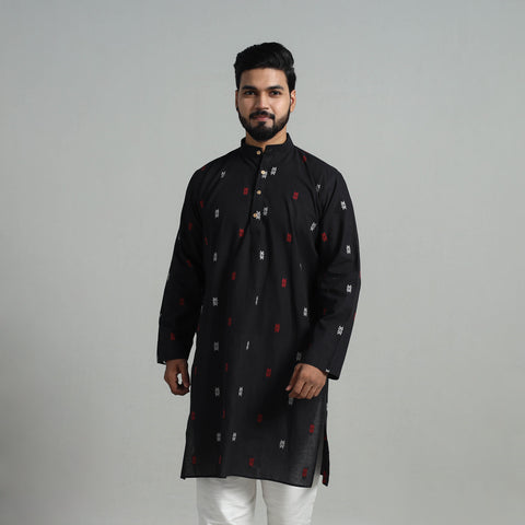 Cotton Long Jacquard Kurta for Men 15