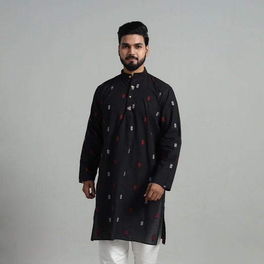 Cotton Long Jacquard Kurta for Men 15