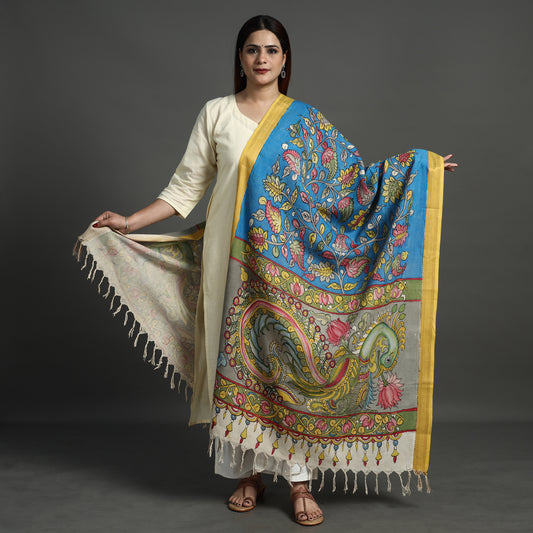 kalamkari handpainted dupatta