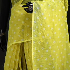 Bandhani Tie-Dye Kota Doria Cotton Saree 16