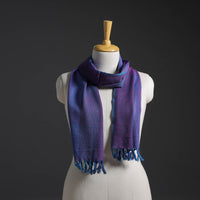 Blue - Kumaun Handwoven Pure Merino Wool Scarf 246