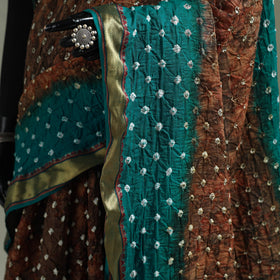 Kutch Tie-Dye Shibori Bandhani Cotton Saree with Blouse Piece 28