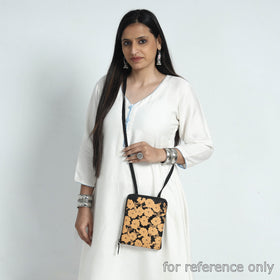  Handcrafted Embossed Leather Passport Holder Sling Bag 