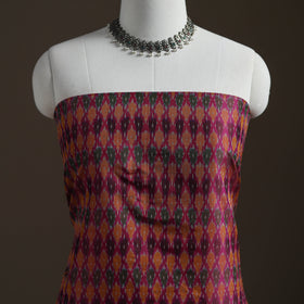 Pochampally Ikat Handloom Sico Unstitched Dress Material: Kurta with Mulberry Silk Dupatta 30