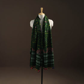 Kutch Bandhani Handwoven Neran Hand Embroidery Merino Wool Shawl 57