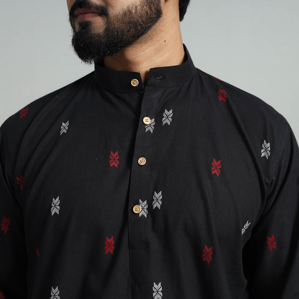 Cotton Long Jacquard Kurta for Men 15