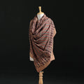 Ajrakh Hand Block Print Natural Dyed Handwoven Acrylic Wool Shawl 02