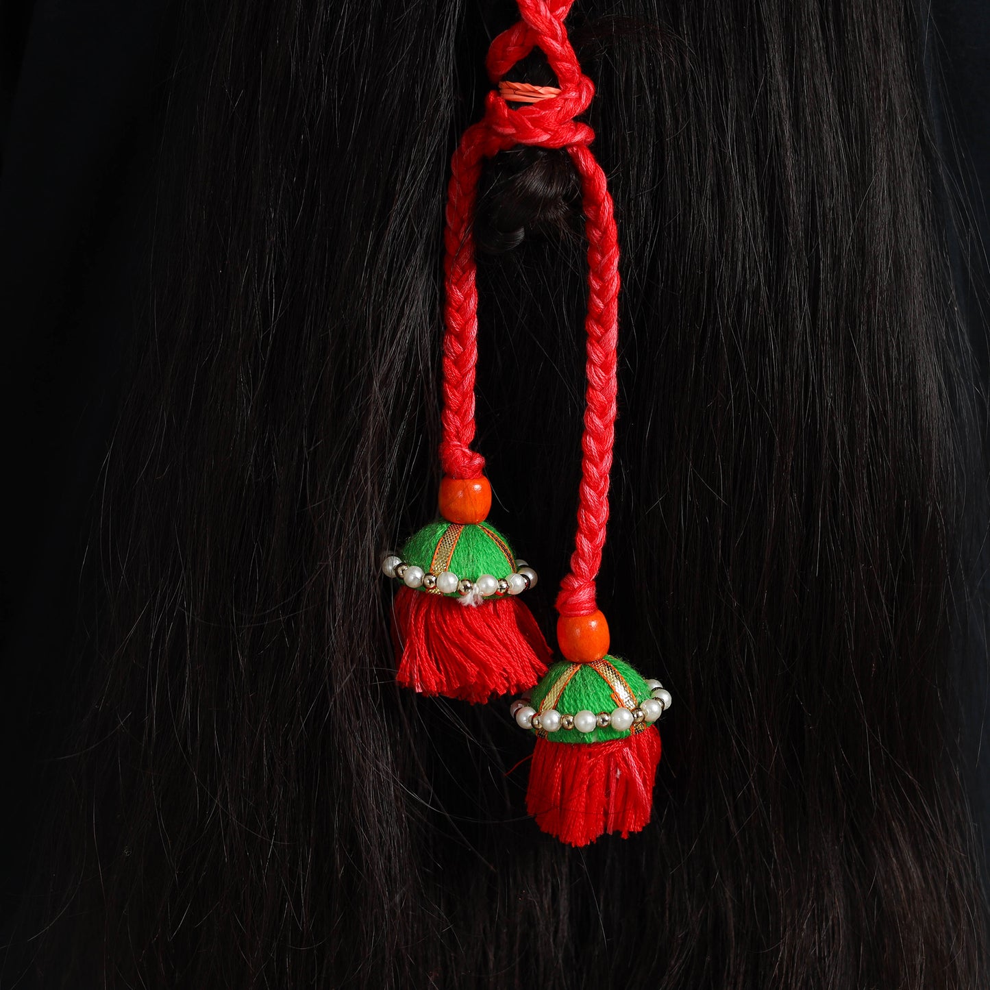 Thread Braided & Bead Work Hair Parandi 16