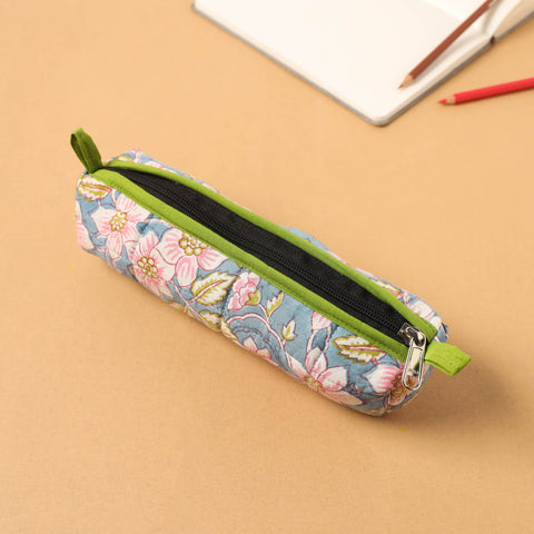 Handcrafted Quilted Cotton Multipurpose Pencil Pouch 11