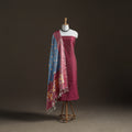 Pochampally Ikat Handloom Sico Unstitched Dress Material: Kurta with Mulberry Silk Dupatta 31