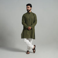 Cotton Long Jacquard Kurta for Men 14