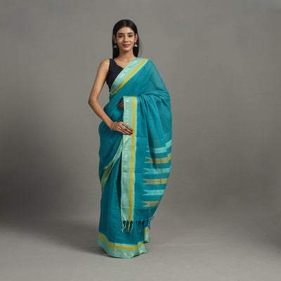 Green - Cresendo Cotton Handloom Saree 03