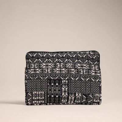 Black - Handcrafted Quilted Laptop Sleeve (11 x 16 in) 03