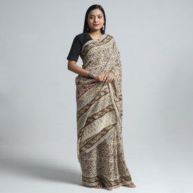 Designer Kalamkari Saree – Block Print & Pure Cotton