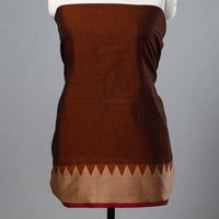 Brown - 3pc Mercerized Cotton Dharwad Dress Material 06