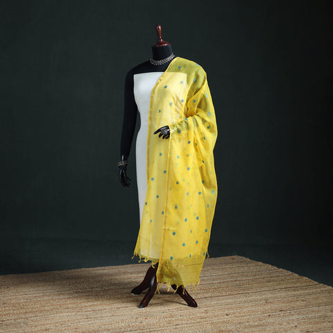 Kota Doria Cotton Embroidered Plain Dupatta 01