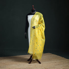 Kota Doria Cotton Embroidered Plain Dupatta 01