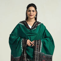 Green - Sambalpuri Ikat Weave Cotton Dupatta 27