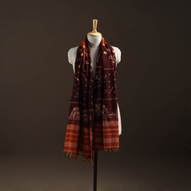 Kutch Bandhani Handwoven Neran Hand Embroidery Merino Wool Shawl 58