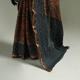 Kutch Tie-Dye Shibori Bandhani Cotton Saree with Blouse Piece 29