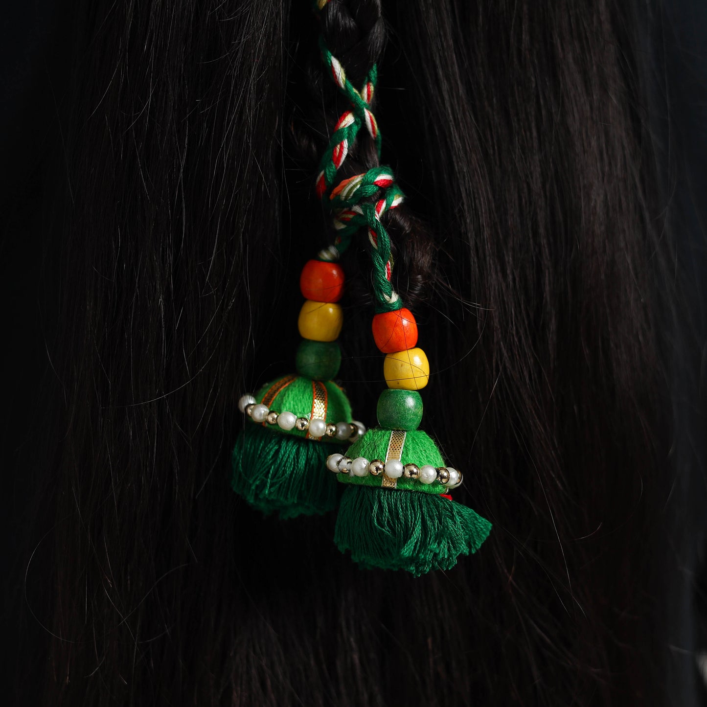 Thread Braided & Bead Work Hair Parandi 17