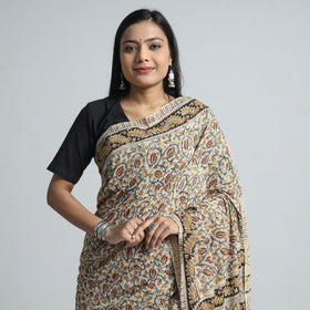 Designer Kalamkari Saree – Block Print & Pure Cotton