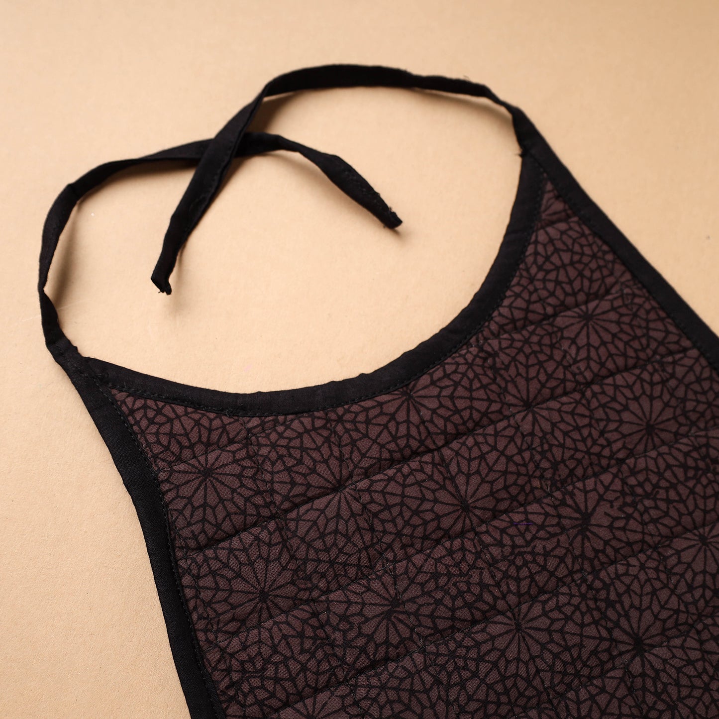 Brown Handmade Cotton Baby Bib