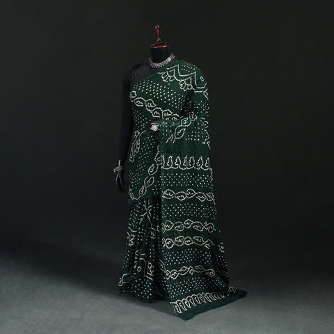 Kutch Bandhani Tie-Dye Cotton Saree 43