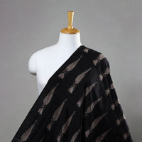 Black - Mulberry Silk Bagh Print Fabric 07