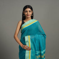 Green - Cresendo Cotton Handloom Saree 03