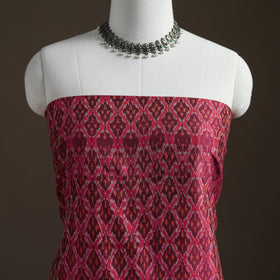 Pochampally Ikat Handloom Sico Unstitched Dress Material: Kurta with Mulberry Silk Dupatta 31